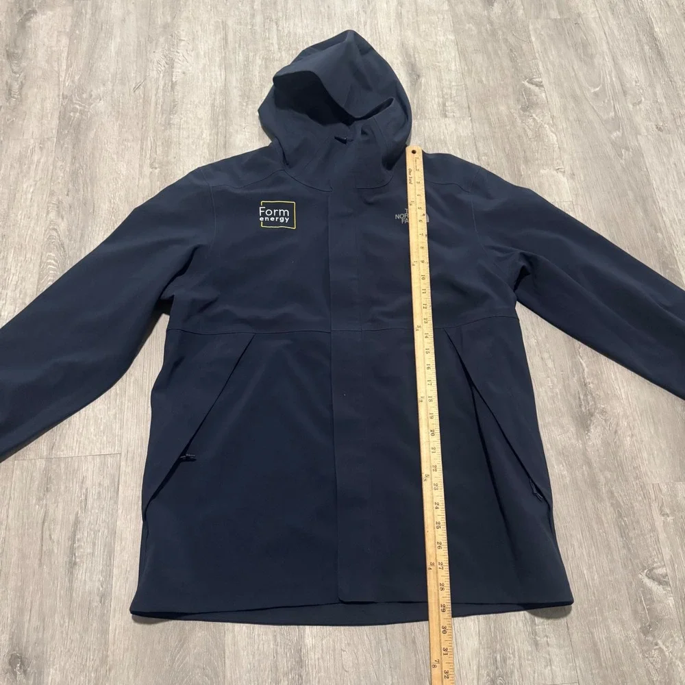 The North Face Apex Flex DryVent Jacket Mens Large Navy Blue Hooded Shell Coat